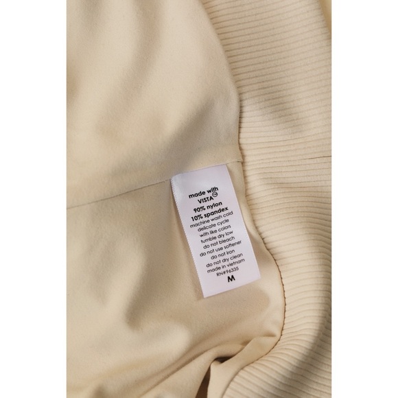 Sz M Susana Monaco Rib Trim Sleeveless Vest Hoodie In Belgian Creme NWT - Picture 4 of 5